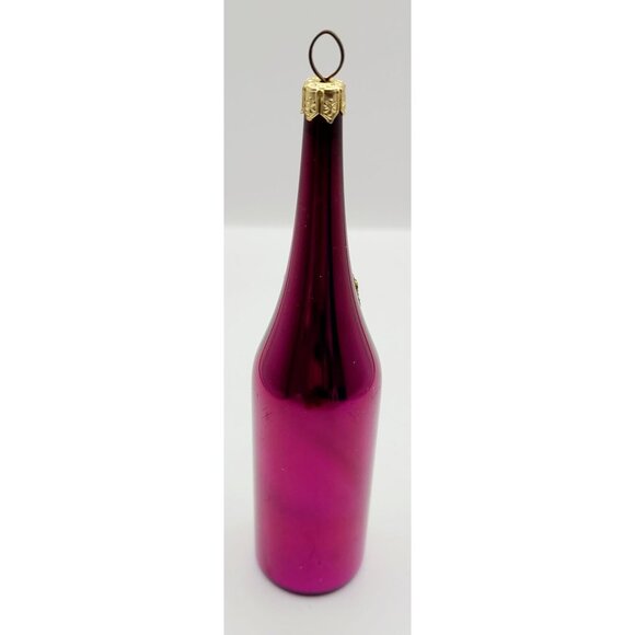 Christopher Radko Cabernet Wine Bottle 1995 Red Vintage Christmas Glass Ornament - Picture 3 of 7